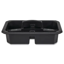 Clearance Cleaning Caddy Compatible with Full-Size and Compact Housekeeping Carts - Black (6/Carton) Cleaning & Janitorial Supplies