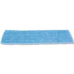 Discount Economy 18 in. Microfiber Wet Mopping Pads - Blue (12/Carton) Cleaning & Janitorial Supplies