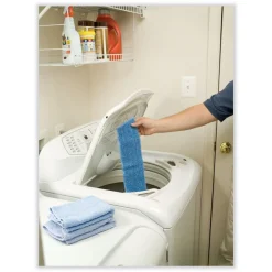 Discount Economy 18 in. Microfiber Wet Mopping Pads - Blue (12/Carton) Cleaning & Janitorial Supplies
