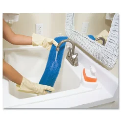 Discount Economy 18 in. Microfiber Wet Mopping Pads - Blue (12/Carton) Cleaning & Janitorial Supplies