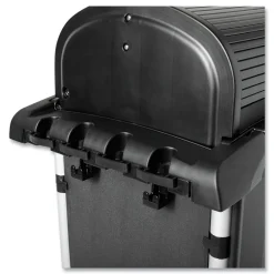 Executive High Security 23.1 in. x 39.6 in. x 27.5 in. Janitorial Cleaning Cart - Black Cleaning & Janitorial Supplies