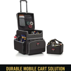 Outlet Executive 14.25 in. x 16.5 in. x 25 in. 16-Compartment Quick Cart - Dark Gray Cleaning & Janitorial Supplies