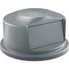 Online FG264788GRAY 24.81 in. Diameter x 12.63 in. Round BRUTE Dome Top Receptacle Push Door for 44 Gallon Containers - Gray Trash & Waste Bins