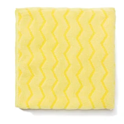 Discount FGQ61000YL00 16 in. x 16 in. Microfiber Reusable Cleaning Cloths - Yellow (12/Carton) Cleaning & Janitorial Supplies