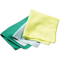 Discount FGQ61000YL00 16 in. x 16 in. Microfiber Reusable Cleaning Cloths - Yellow (12/Carton) Cleaning & Janitorial Supplies