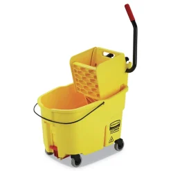 Discount FG618688YEL 44 qt. WaveBrake 2.0 Side-Press Plastic Bucket/Wringer Combos - Yellow Cleaning & Janitorial Supplies