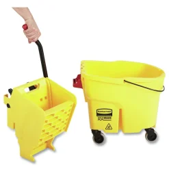 Discount FG618688YEL 44 qt. WaveBrake 2.0 Side-Press Plastic Bucket/Wringer Combos - Yellow Cleaning & Janitorial Supplies
