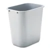 Sale 7-Gallon Rectangular Deskside Wastebasket - Gray Trash & Waste Bins
