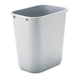 Sale 7-Gallon Rectangular Deskside Wastebasket - Gray Trash & Waste Bins