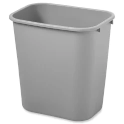 Sale 7-Gallon Rectangular Deskside Wastebasket - Gray Trash & Waste Bins