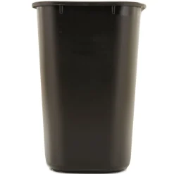 New 7-Gallon Rectangular Deskside Wastebasket - Black Trash & Waste Bins