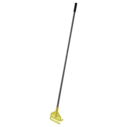 New Invader Fiberglass Side-Gate 1 in. Diameter x 60 in. Wet-Mop Handle - Gray/Yellow Cleaning & Janitorial Supplies