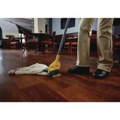 New Invader Fiberglass Side-Gate 1 in. Diameter x 60 in. Wet-Mop Handle - Gray/Yellow Cleaning & Janitorial Supplies