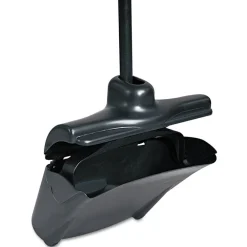 Sale Lobby Pro Plastic/Metal 12-1/2 in. Upright Dustpan with Cover - Black Cleaning & Janitorial Supplies