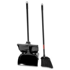 Sale Lobby Pro Plastic/Metal 12-1/2 in. Upright Dustpan with Cover - Black Cleaning & Janitorial Supplies