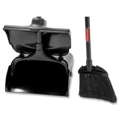 Sale Lobby Pro Plastic/Metal 12-1/2 in. Upright Dustpan with Cover - Black Cleaning & Janitorial Supplies