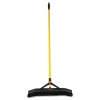 Discount Maximizer 24 in. Polypropylene Bristles Push-to-Center Broom - Yellow/Black Cleaning & Janitorial Supplies