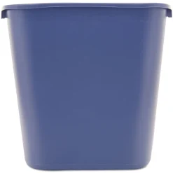 Clearance 28.13-Quart Rectangular Deskside Recycling Container - Medium, Blue Trash & Waste Bins