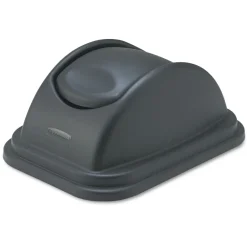 Sale Rectangular Free-Swinging Plastic Lids - Black Trash & Waste Bins