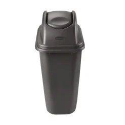Sale Rectangular Free-Swinging Plastic Lids - Black Trash & Waste Bins