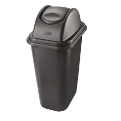 Sale Rectangular Free-Swinging Plastic Lids - Black Trash & Waste Bins