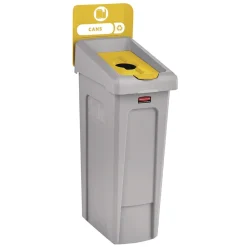 New Slim Jim Recycling Station Kit 1-Stream Bottles and Cans 23 gal Plastic Yellow/Gray Trash & Waste Bins