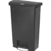 Online Streamline 13-Gallon Front Step Style Resin Step-on Container - Black Trash & Waste Bins