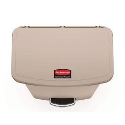 Clearance Streamline 18-Gallon Resin Front Step Style Step-On Container - Beige Trash & Waste Bins