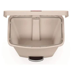 Clearance Streamline 18-Gallon Resin Front Step Style Step-On Container - Beige Trash & Waste Bins