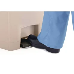 Clearance Streamline 18-Gallon Resin Front Step Style Step-On Container - Beige Trash & Waste Bins