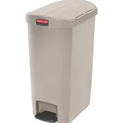 Best Streamline 13-Gallon Resin End Step Style Step-On Container - Beige Trash & Waste Bins