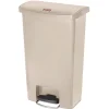 Online Streamline 13-Gallon Resin Front Step Style Step-On Container - Beige Trash & Waste Bins