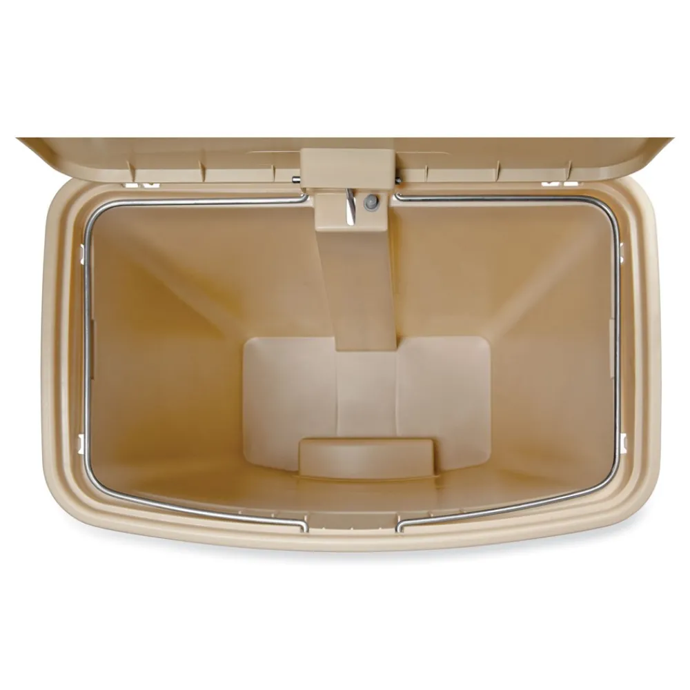 Online Streamline 13-Gallon Resin Front Step Style Step-On Container - Beige Trash & Waste Bins
