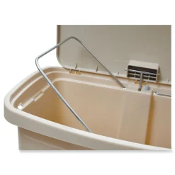 Online Streamline 13-Gallon Resin Front Step Style Step-On Container - Beige Trash & Waste Bins