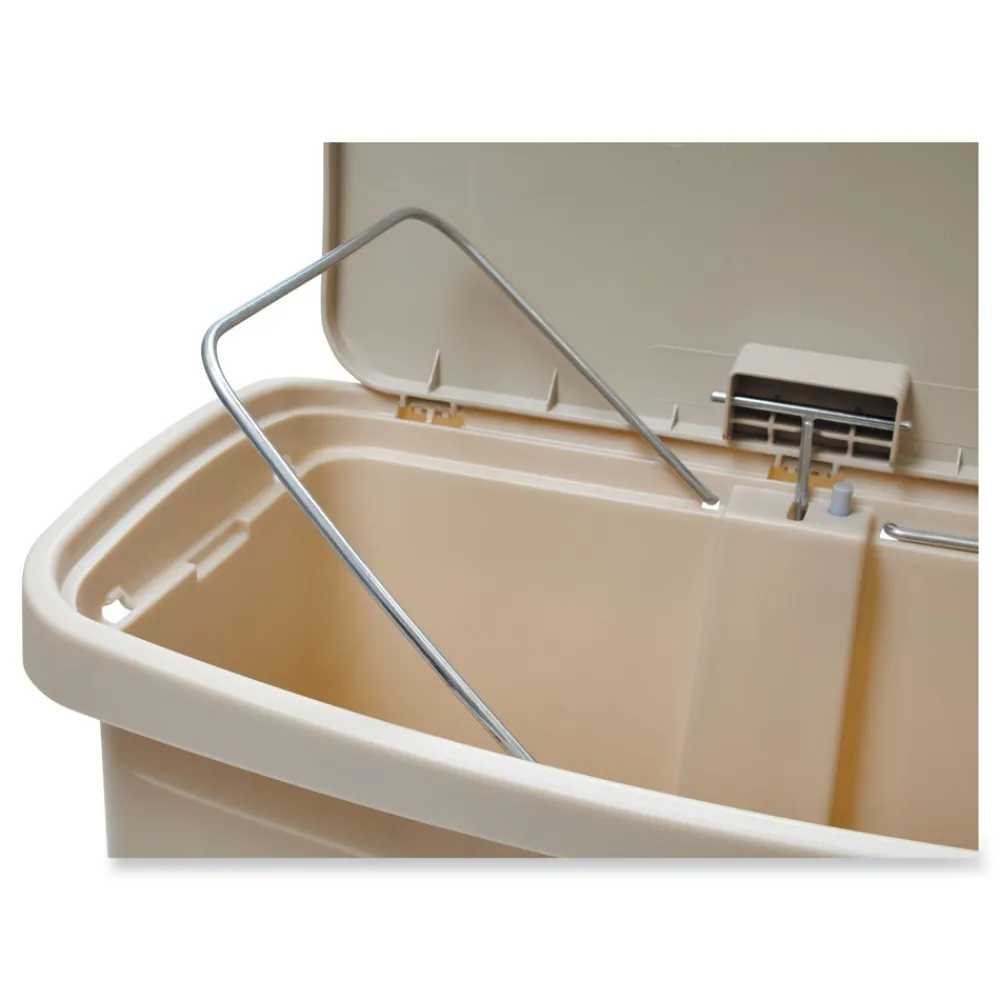 Online Streamline 13-Gallon Resin Front Step Style Step-On Container - Beige Trash & Waste Bins