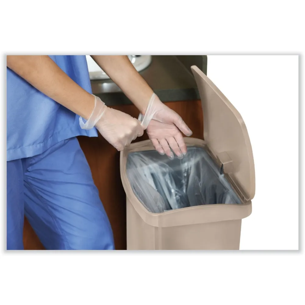 Online Streamline 13-Gallon Resin Front Step Style Step-On Container - Beige Trash & Waste Bins