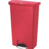 Best Streamline 18-Gallon Front Step Style Resin Step-On Container - Red Trash & Waste Bins