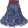 Hot Super Stitch Cotton/Synthetic Blend Mop Head - Large, Blue (6/Carton) Cleaning & Janitorial Supplies