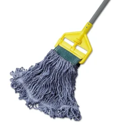 Discount Super Stitch Blend Cotton/Synthetic Mop Head - Medium, Blue (6/Carton) Cleaning & Janitorial Supplies