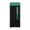 New Sustain 23 gal Metal/Plastic Decorative Refuse with Recycling Lid - Black/Green Trash & Waste Bins
