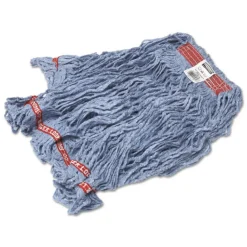 Outlet Swinger Loop 24 oz. Cotton/Synthetic Wet Mop Heads - Large, Blue (6/Carton) Cleaning & Janitorial Supplies