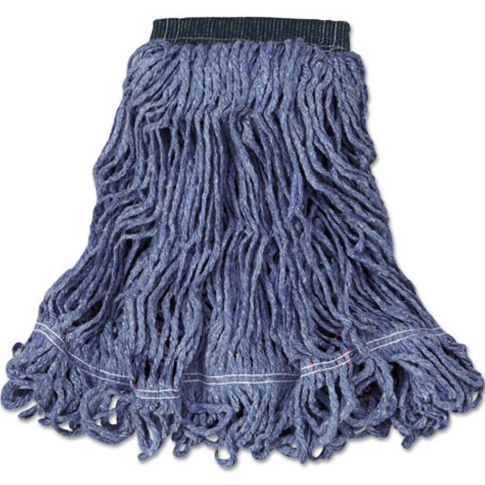 Discount Swinger Loop Medium Cotton/Synthetic Wet Mop Head - Blue (6/Carton) Cleaning & Janitorial Supplies