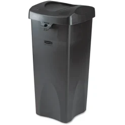 Discount Untouchable 16 in. Square Swing Top Lid - Black Trash & Waste Bins