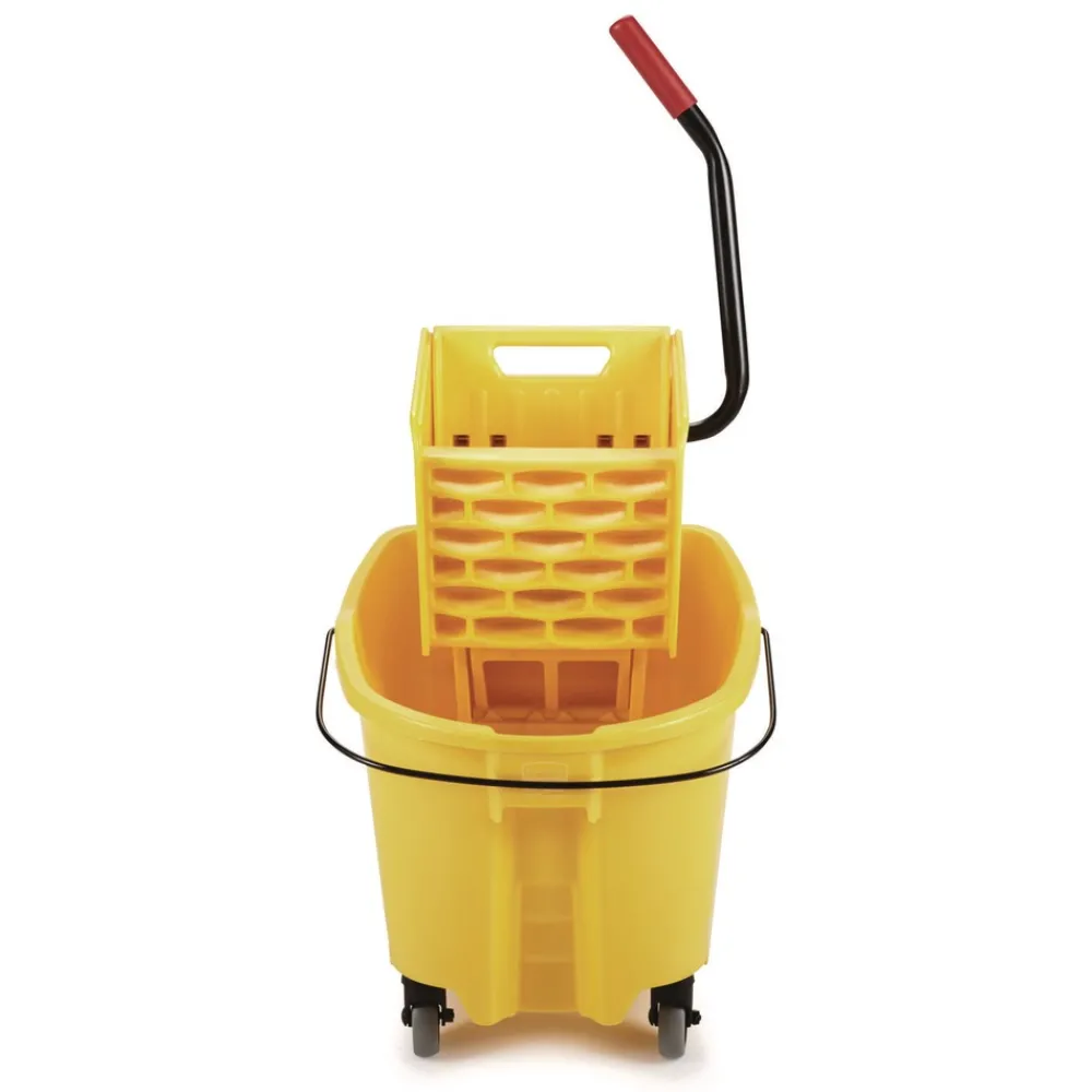 Online WaveBrake 2.0 26 qt. Side-Press Plastic Bucket/Wringer Combos - Yellow Cleaning & Janitorial Supplies
