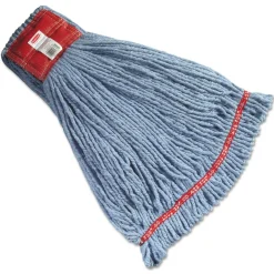 Sale Web Foot Cotton/Synthetic Shrinkless Wet Mop Heads - Large Blue (6/Carton) Cleaning & Janitorial Supplies