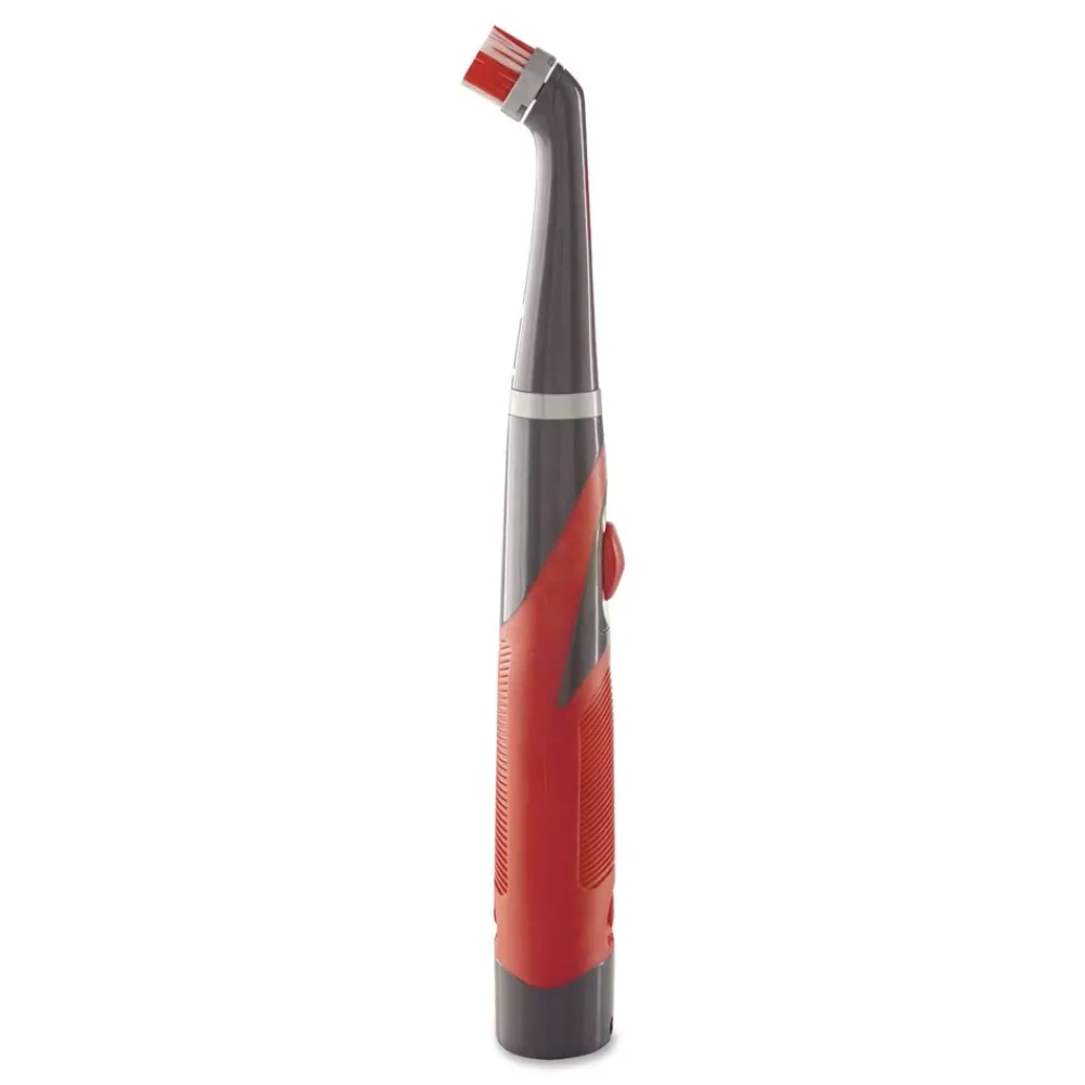 Multi-Purpose Cordless Battery Power Scrubber Red/White Nylon Bristles 12.68-in Brush 7-in Red/Black Handle Cleaning & Janitorial Supplies