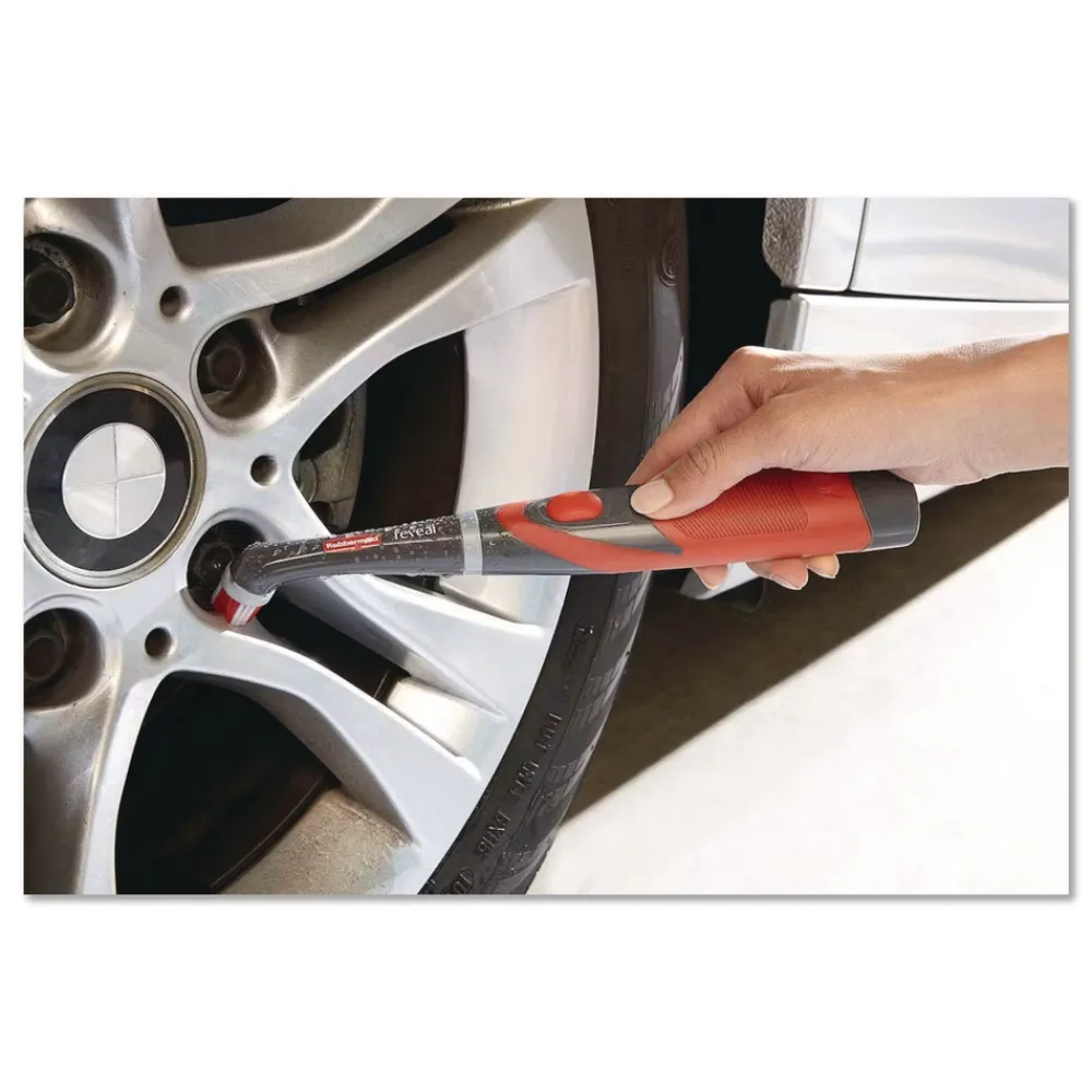 Multi-Purpose Cordless Battery Power Scrubber Red/White Nylon Bristles 12.68-in Brush 7-in Red/Black Handle Cleaning & Janitorial Supplies