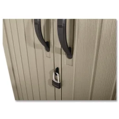 New Vertical Storage Shed 53 cu ft 2.5 ft x 4 ft x 7 ft Sandstone/Faint Maple Office Furniture & Lighting