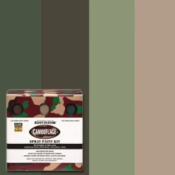 Hot 12 oz. Aerosol Can Camouflage 2X Ultra Cover Spray Paint Kit - Assorted Colors (6/Carton) Arts & Crafts Supplies