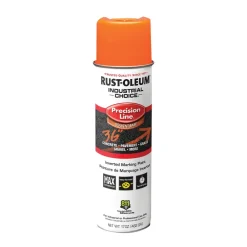 Online 17 oz. Aerosol Can Industrial Choice M1600 System Solvent-Based Precision Line Marking Paint - Flat Fluorescent Orange (12/Carton) Arts & Crafts Supplies